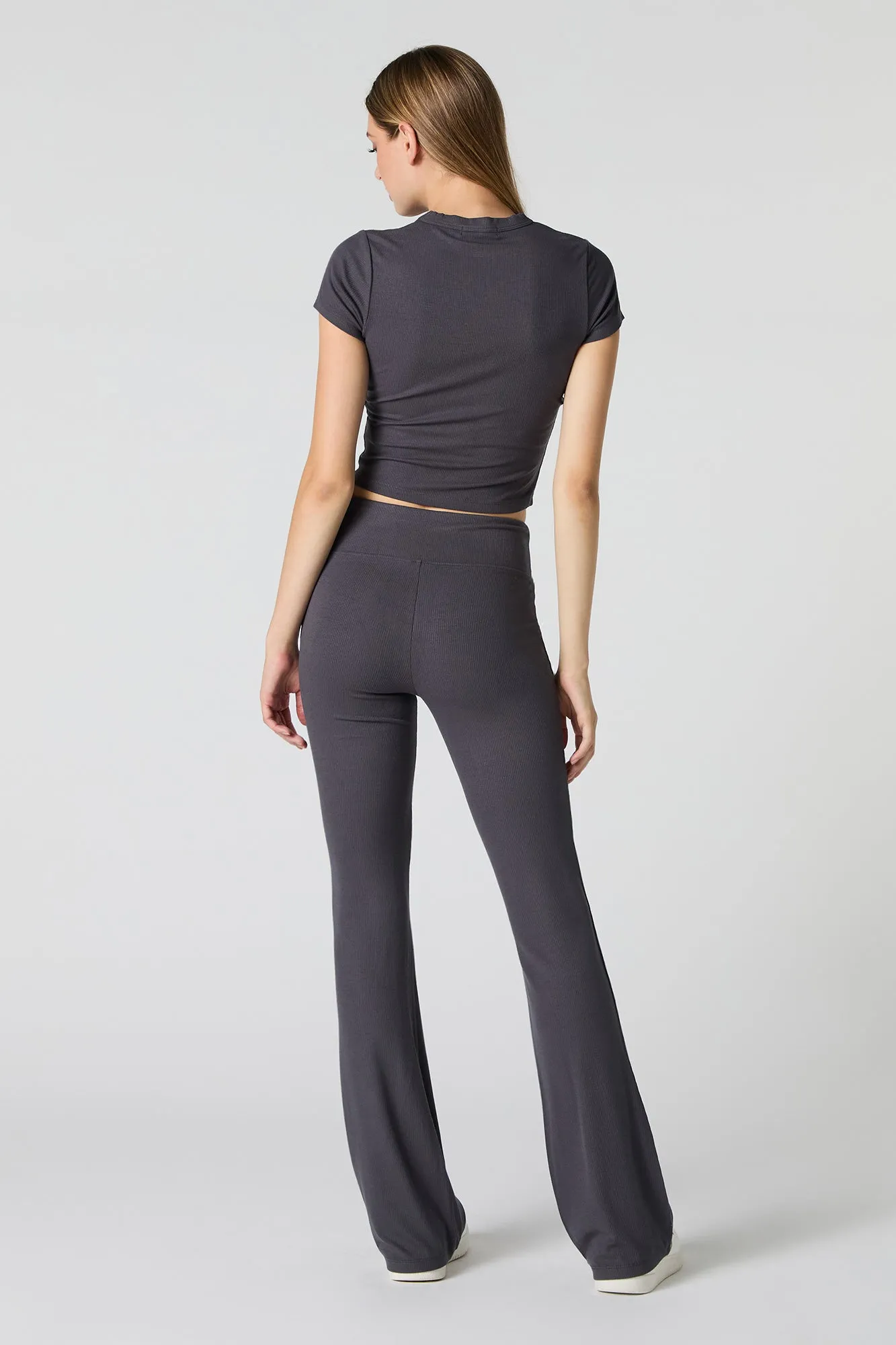 Active Ribbed Flare Pant