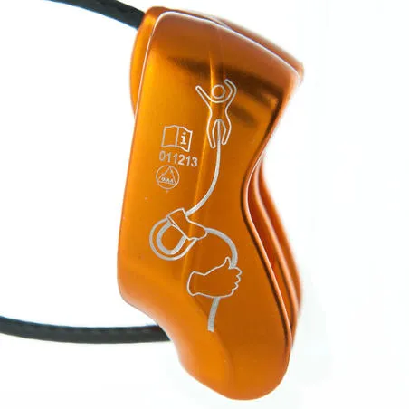 Belaying system and descender - tubik 2 orange