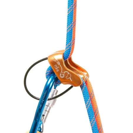 Belaying system and descender - tubik 2 orange