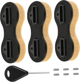 BESPORTBLE Paddleboard Replacement Fin Set for Inflatable Boards Fin Box for Black Round Cup Fin Mount Plastic and Sponge Materials