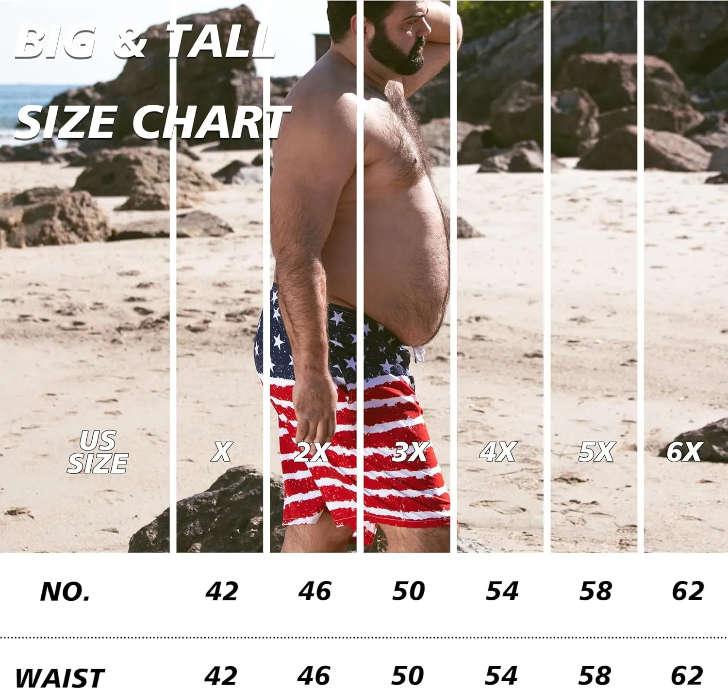 BRISIRA Big and Tall Swim Trunks for Men Bathing Suit with Mesh Lining Quick Dry Board Shorts Beach Swimsuit Pocket