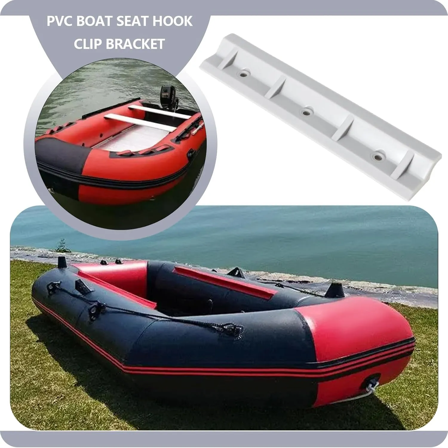 Create idea Kayak Movable Hook Boat Seat Hook Clip Bracket Holder for Inflatable Rubber Dinghy Raft Kayak, Kayak Hardware Accessory
