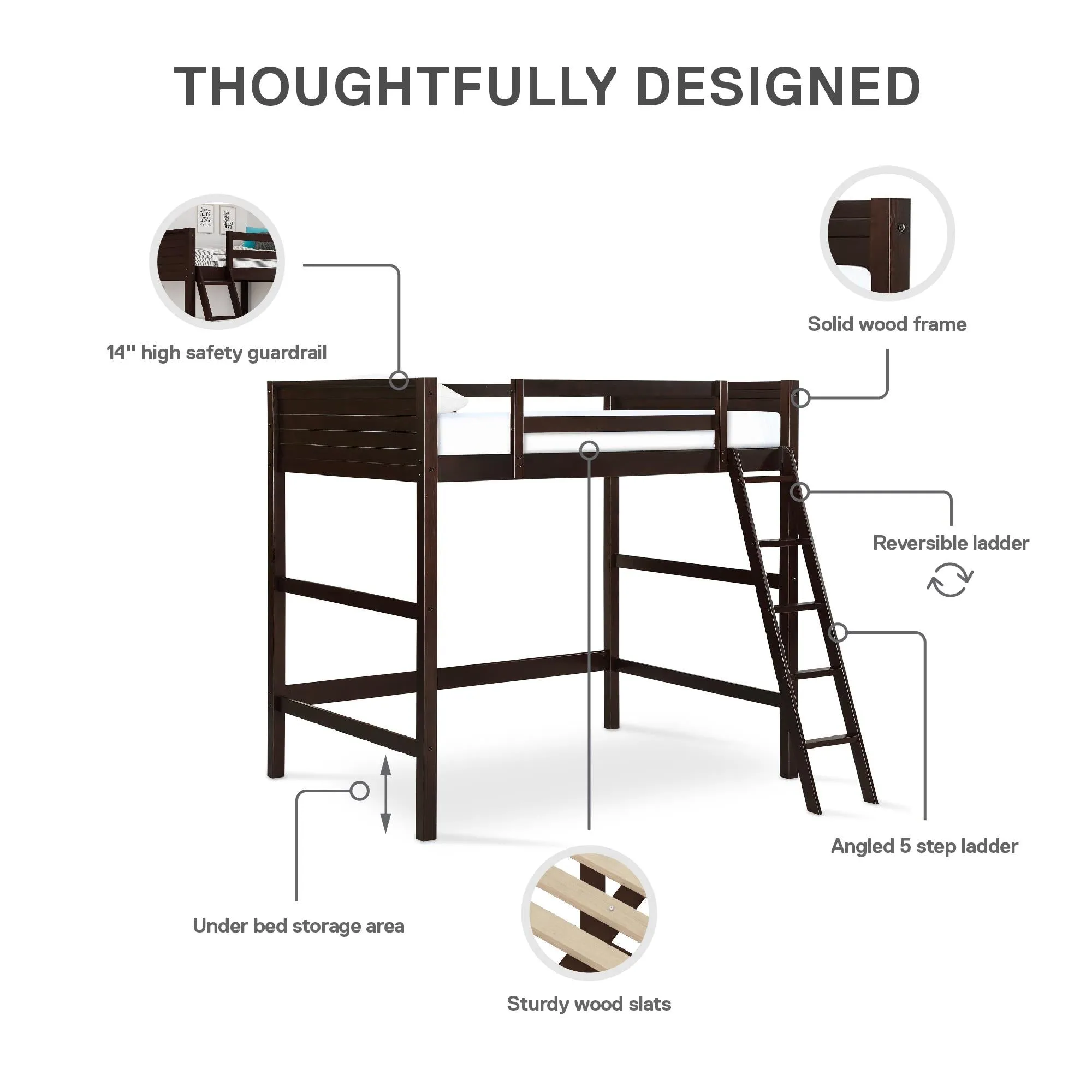 Denver Wood Loft Bed