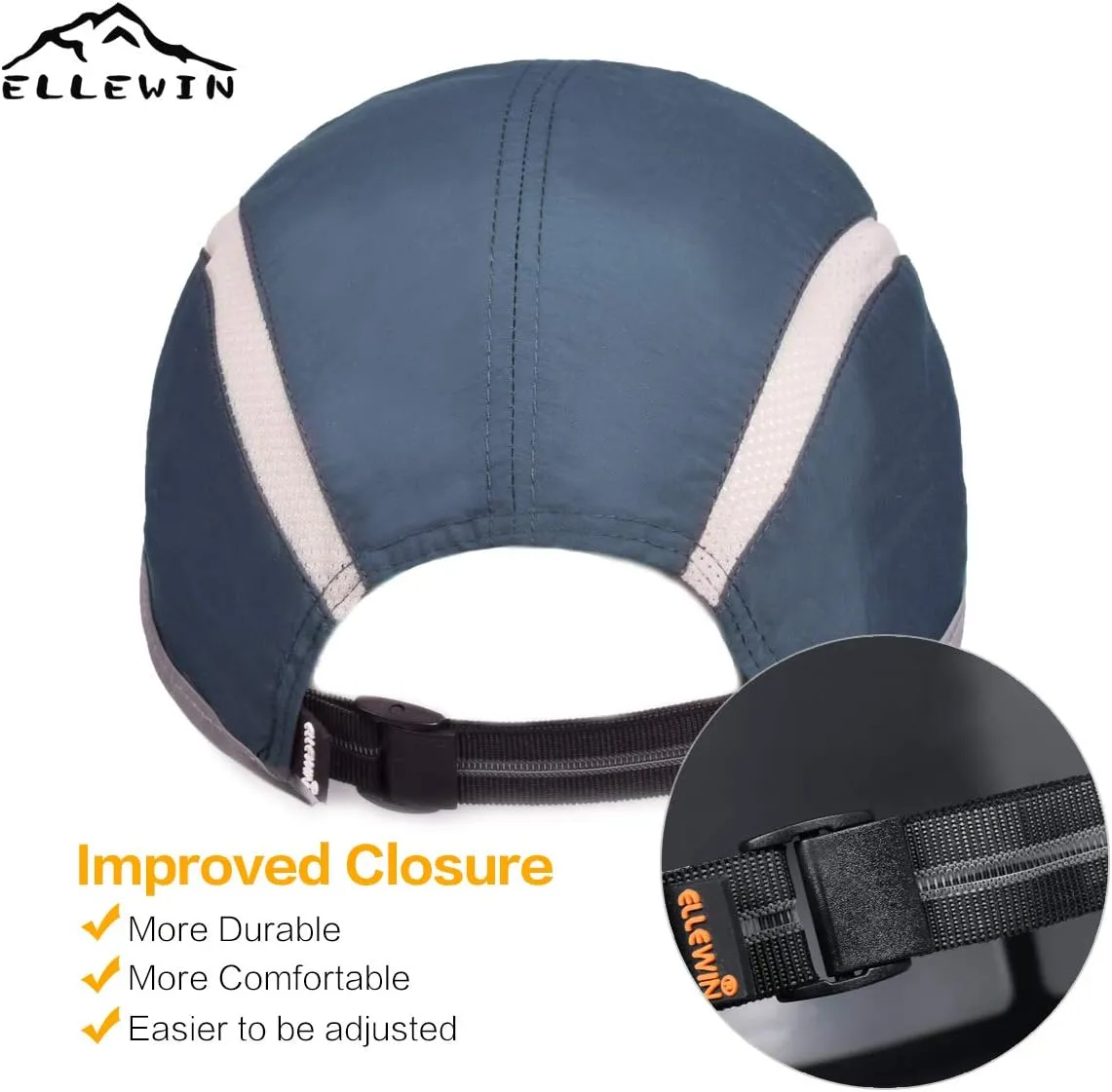 ELLEWIN 2 Pack Unisex Baseball Cap Foldable Sports Hat with UPF 50  Runing Hat