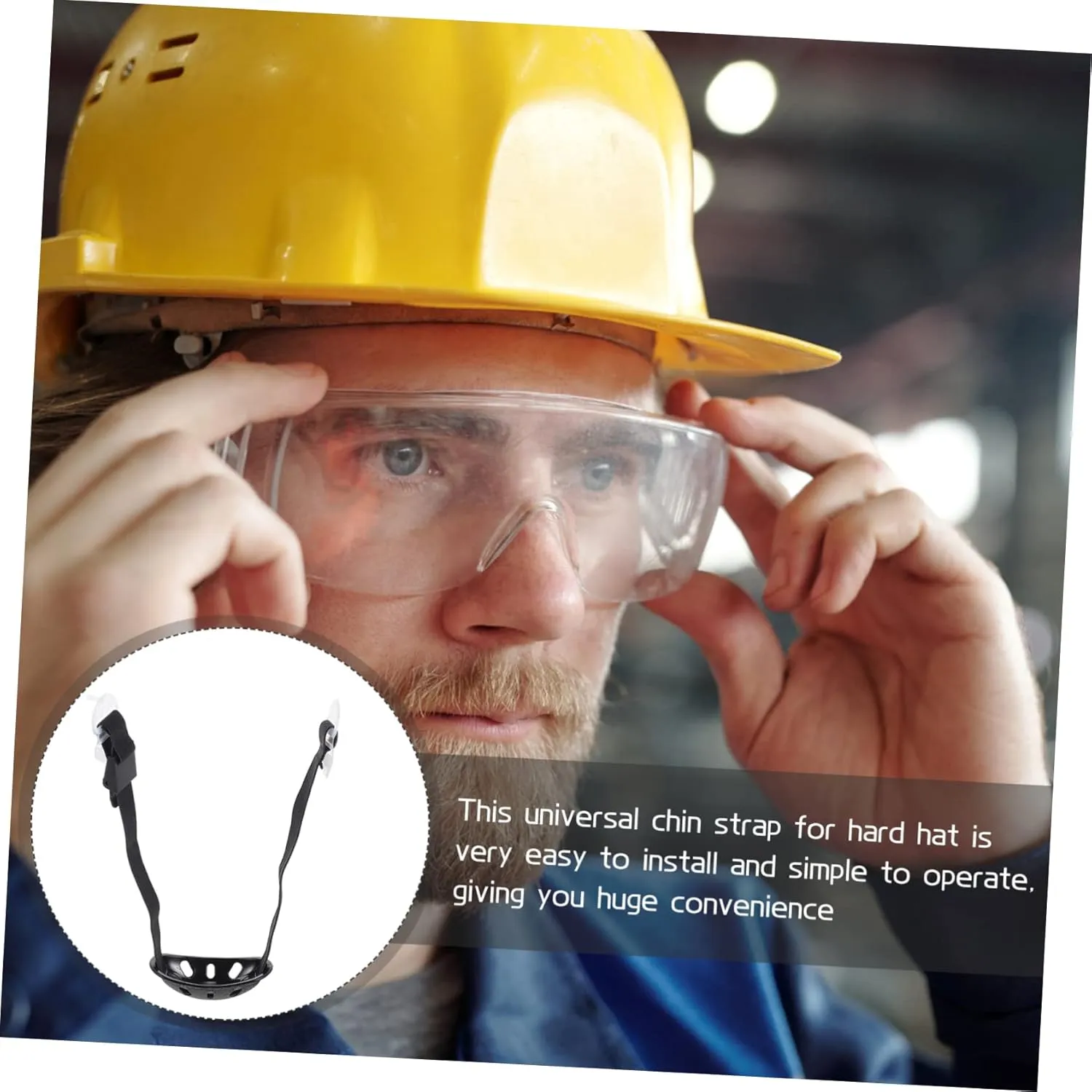 GLEAVI 12pcs Safety Helmet Chin Strap Hard Hat Chin Strap for Football Helmet