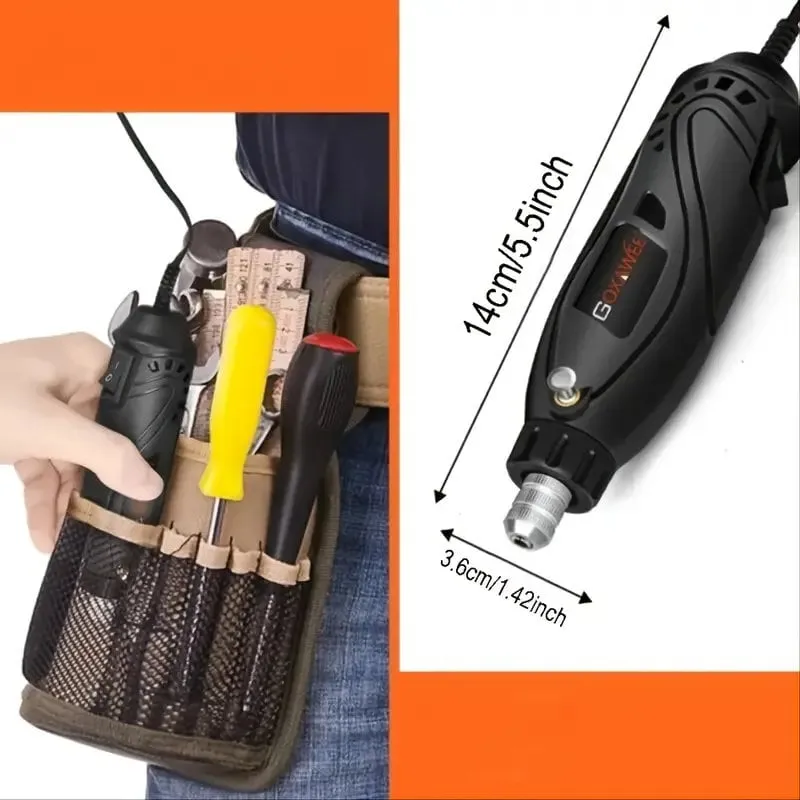 GOXAWEE Rotary Tool Kit W/ 115pcs Rotary Tool Accessories | Flex Shaft & Universal Collet