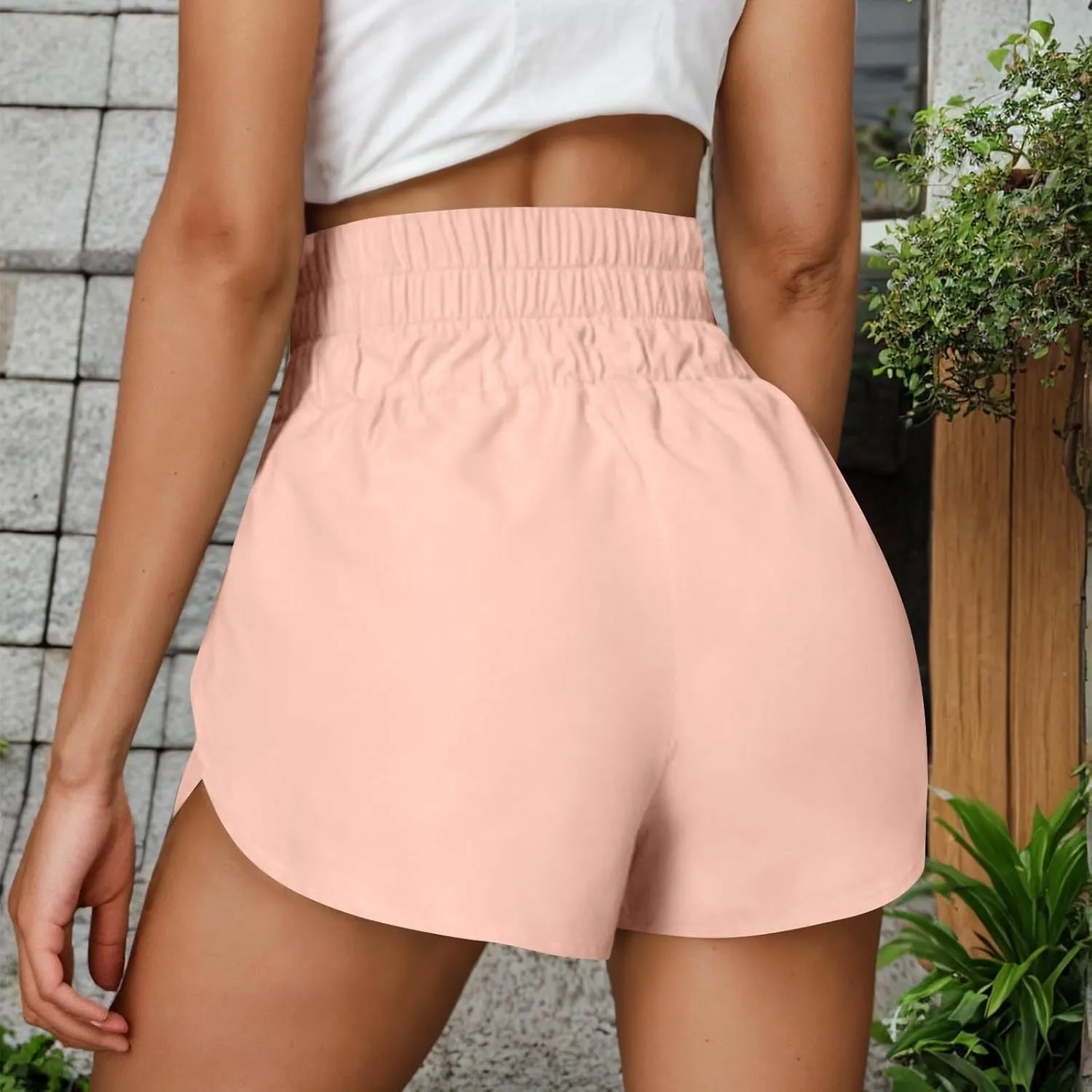 High Waisted Running Shorts for Women Summer Split Breathable for Athletic Tennis Gym Workout Shorts Outfit 2025