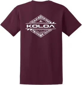 Koloa Surf Diamond Thruster Surfboards Logo Cotton T-Shirts in Reg, Big and Tall