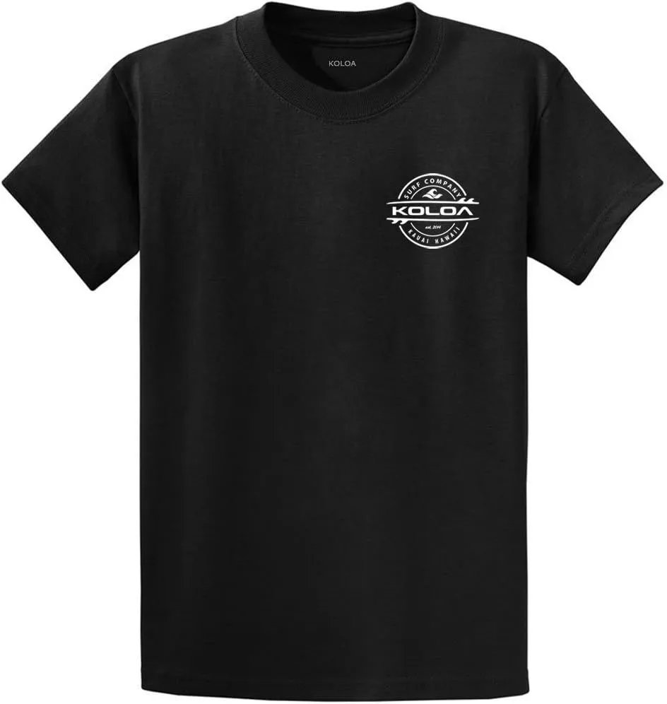 Koloa Surf Mens ol' Koloa Logo Heavyweight Cotton T-Shirt in Reg Big and Tall