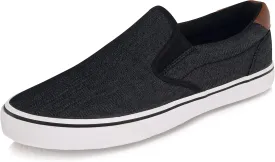 Men's Black Classic Low Top Shoes Canvas Fashion Sneaker with Soft Insole Causal Dress Shoes for Men Comfortable Walking Shoes