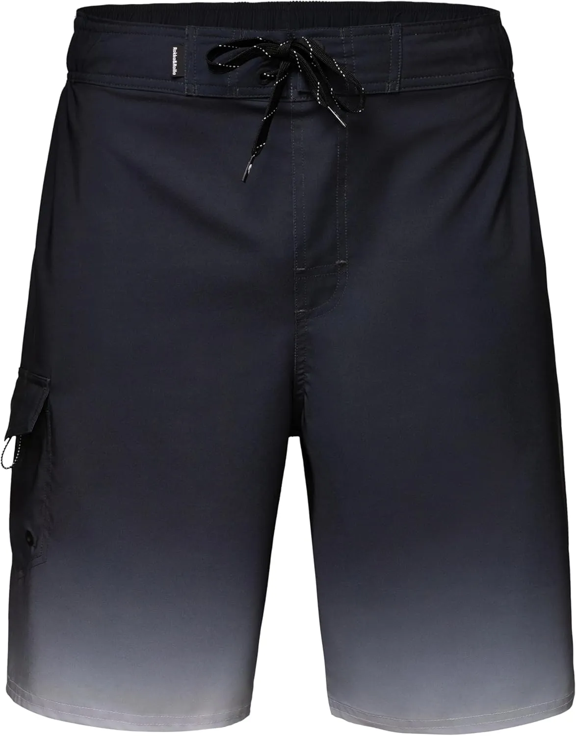 Rokka&Rolla Men's 4-Way Stretch Swim Trunks 9" Quick Dry Board Shorts Beach Swimwear Bathing Suit