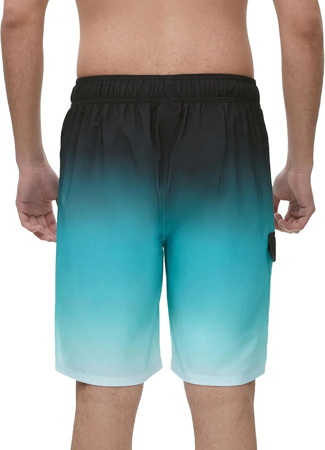 Rokka&Rolla Men's 4-Way Stretch Swim Trunks 9" Quick Dry Board Shorts Beach Swimwear Bathing Suit