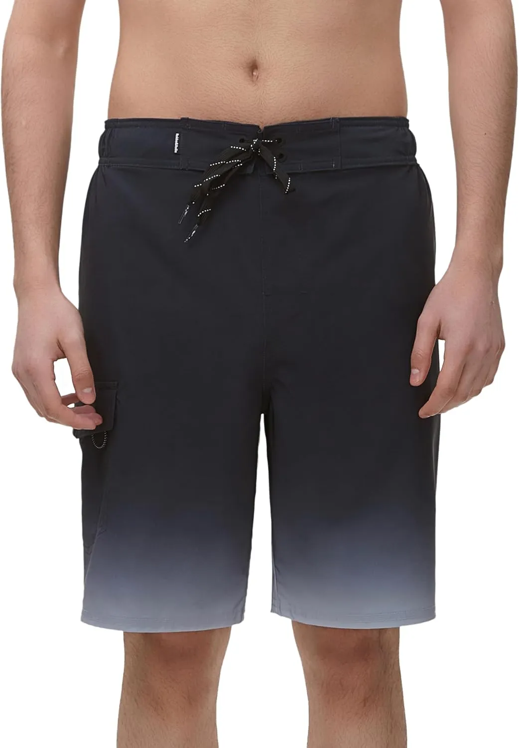 Rokka&Rolla Men's 4-Way Stretch Swim Trunks 9" Quick Dry Board Shorts Beach Swimwear Bathing Suit