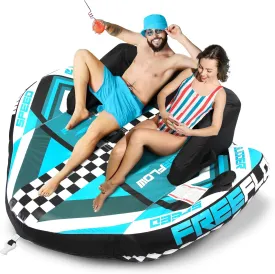SereneLife Heavy-Duty Inflatable Towable Booster Tube - Water Tube Boating Float Tow Raft, Watersports Inflatable Pull Boats/Tubes/Towables w/Foam Seats, PVC Bladder, Handles SereneLife Heavy-Duty Inflatable Towable Booster Tube - Water Tube Boating Float Tow Raft, Watersports Inflatable Pull Boats/Tubes/Towables w/Foam Seats, PVC Bladder, Handles