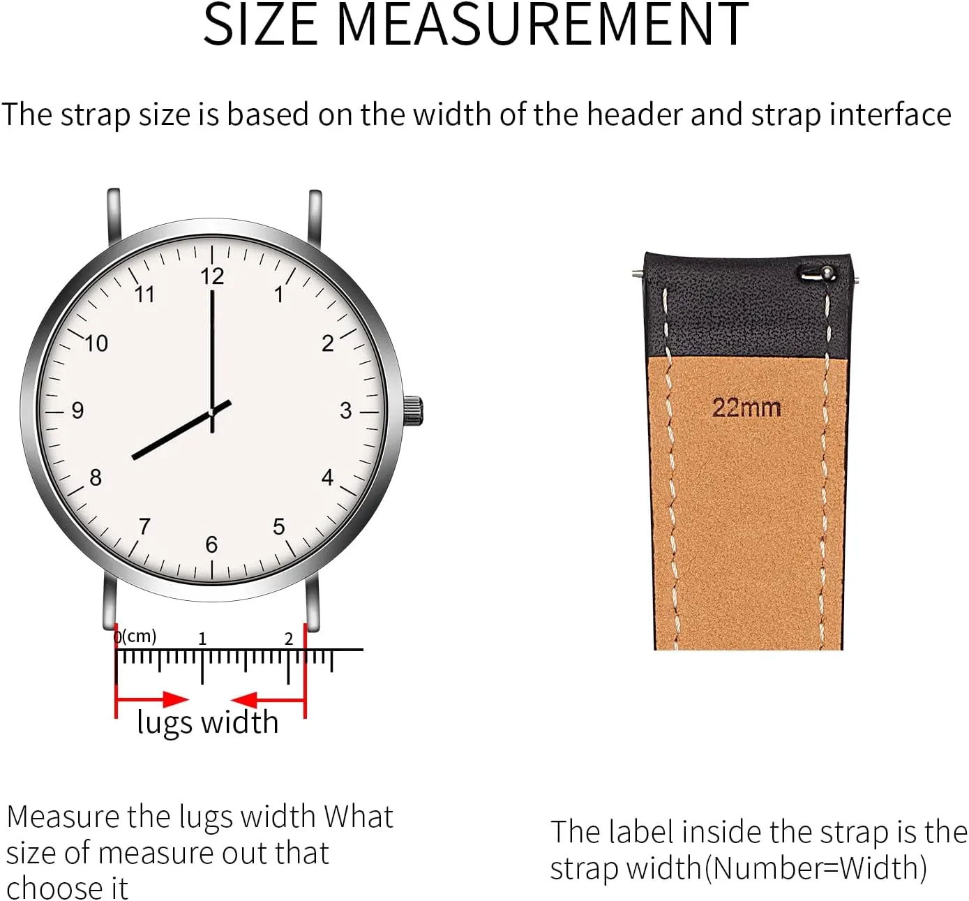 SEURE Quick Release Watch Band,Top Genuine Leather Watch Straps 19mm 20mm 21mm 22mm 24mm for Men and Women