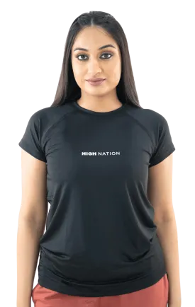 SOuLL Active Black Half Sleeves T-Shirt