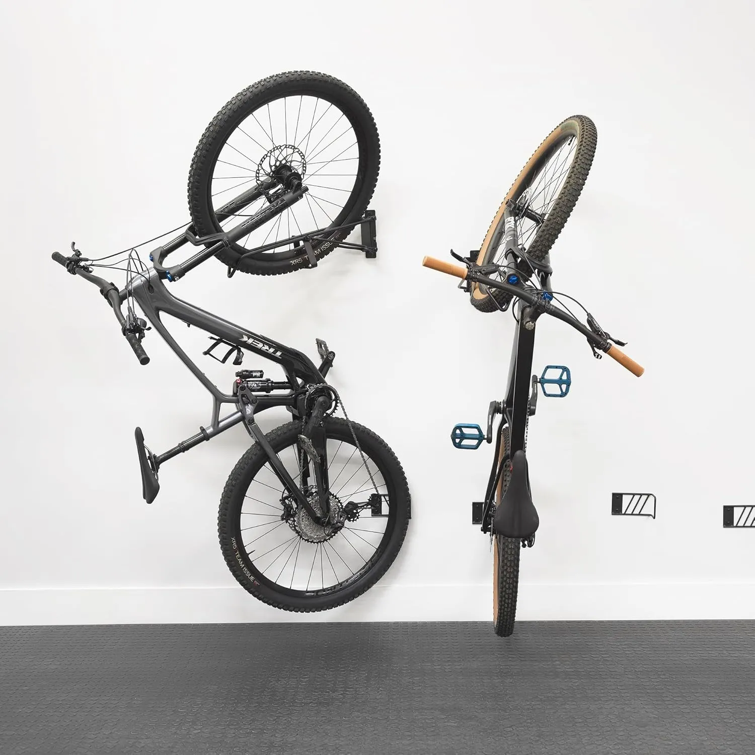 StoreYourBoard SwivelStow Mountain Bike Storage Rack 2 Pack  Heavy Duty Bike Hanger, No-Lift Bike Wall Mount for Garage Bike Storage, MTB and E-Bike, Holds 70 lbs, Patent-Pending