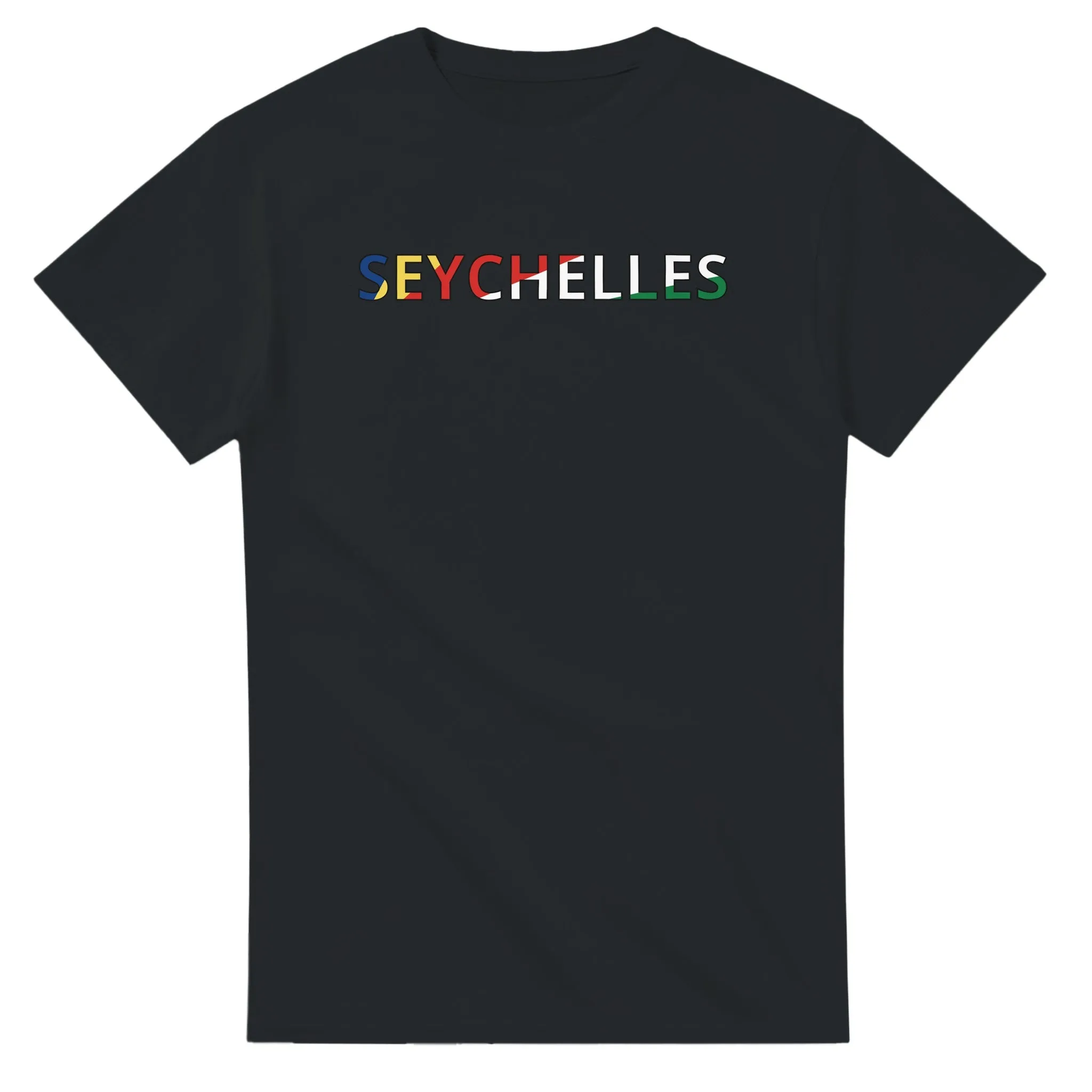 T-shirt Drapeau Seychelles en écriture