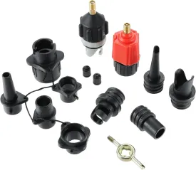 Yetaha Paddle Board Pump Adapter Set, Inflatable SUP Pump Adaptor with 9PCS Air Valve Nozzles for Paddle Boards Rubber Boats Canoes Kayak Dinghy Inflatable Beds
