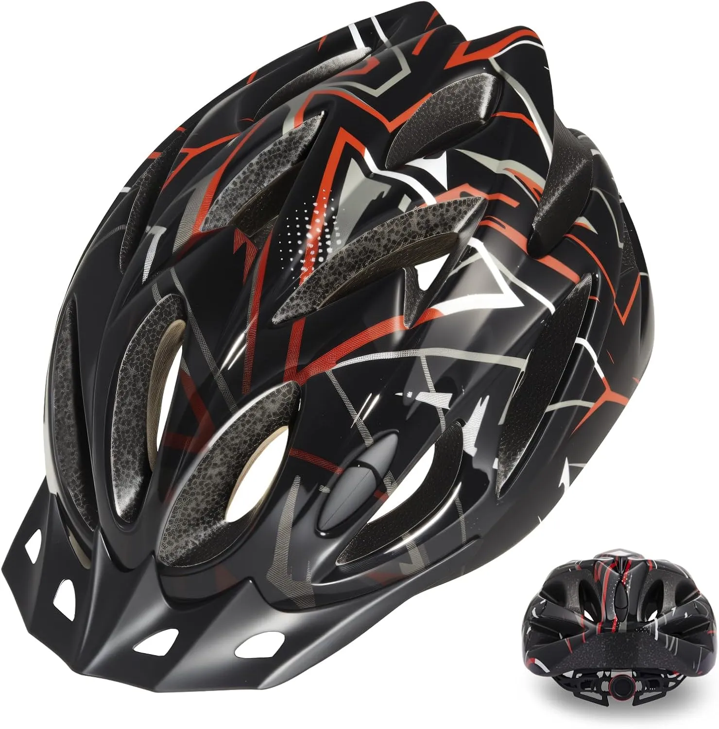Zacro Adult Bike Helmet Lightweight for Men Women Comfort with Pads&Visor, Certified Bicycle Helmet for Adults Youth Mountain Road Biker