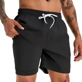 zeetoo Mens Swim Trunks with Compression Liner 5.5" Inseam Shorts Bathing Suit Quick Dry Swimsuit zeetoo Mens Swim Trunks with Compression Liner 5.5" Inseam Shorts Bathing Suit Quick Dry Swimsuit